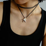 Leather Rope Love Heart Necklace - floysun