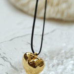 Leather Rope Love Heart Necklace - floysun