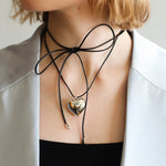 Leather Rope Love Heart Necklace - floysun