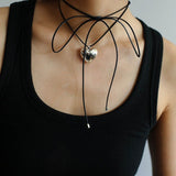 Leather Rope Love Heart Necklace - floysun