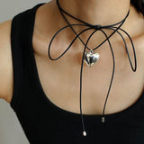 Leather Rope Love Heart Necklace - floysun