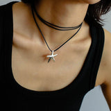 Leather Rope Love Heart Necklace - floysun