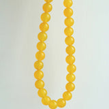 Lemon Soda Yellow Onyx Beaded Necklace - floysun