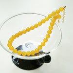 Lemon Soda Yellow Onyx Beaded Necklace - floysun