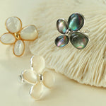 Lilac Blossom White & Gray Mother - of - Pearl Elegant Ring - floysun