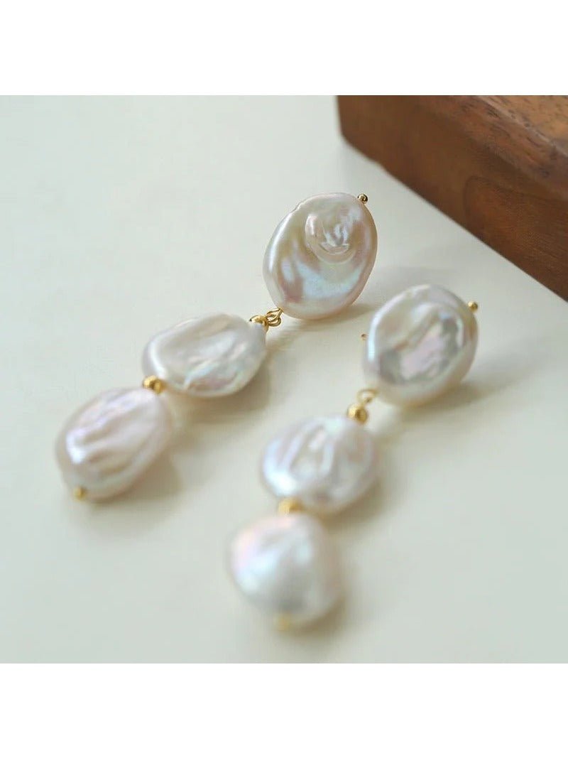 Long Baroque Pearls Earrings - floysun