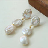 Long Baroque Pearls Earrings - floysun