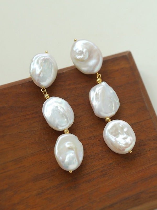 Long Baroque Pearls Earrings - floysun