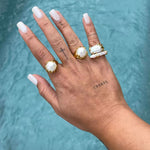 Long Baroque Pipa Pearl Ring - floysun