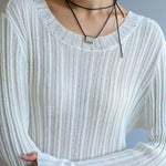 Long Black Leather Necklace with Striped Geometric Pendant - floysun