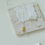 Long Gold and Silver Textured Seed Pendant Necklace - floysun