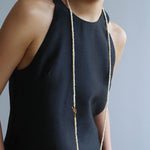 Long Minimalist Irregular Pearl OT Clasp Necklace Sweater Chain - floysun