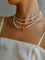 Long Minimalist Irregular Pearl OT Clasp Necklace Sweater Chain - floysun