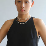 Long Minimalist Irregular Pearl OT Clasp Necklace Sweater Chain - floysun