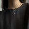 Long Minimalist Teardrop Pearl Pendant Necklace - floysun