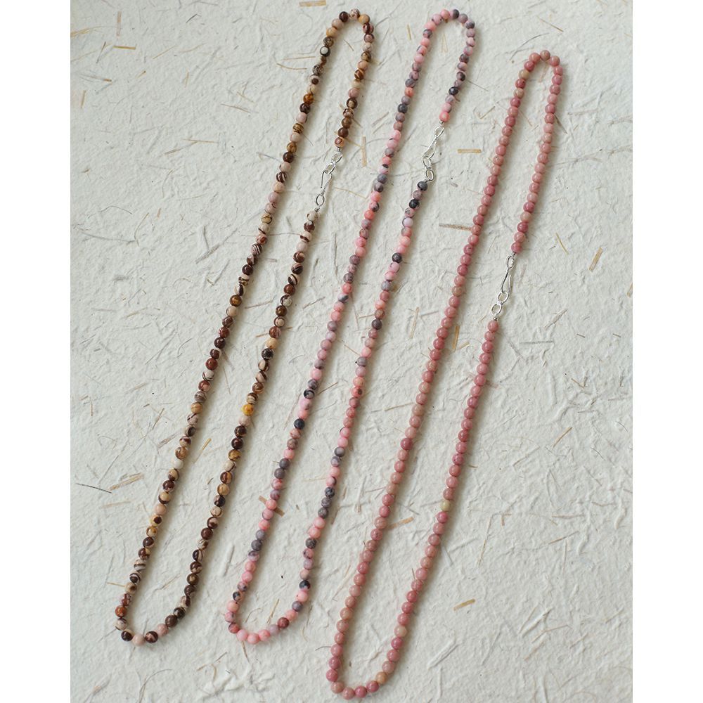 Long Multi-Colored Gemstone Beaded Necklace - floysun