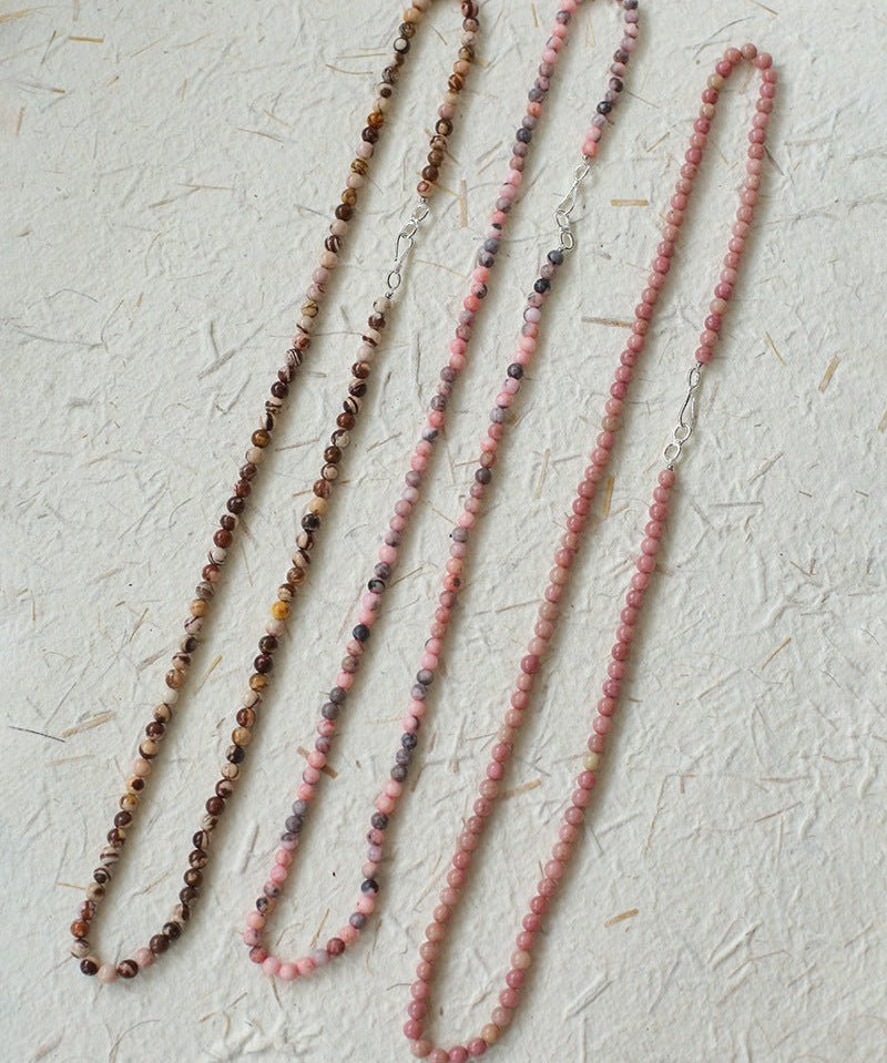 Long Multi-Colored Gemstone Beaded Necklace - floysun