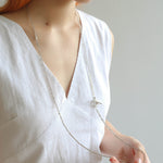 Long Y - shaped Necklace with Multi - Element Gemstones - floysun