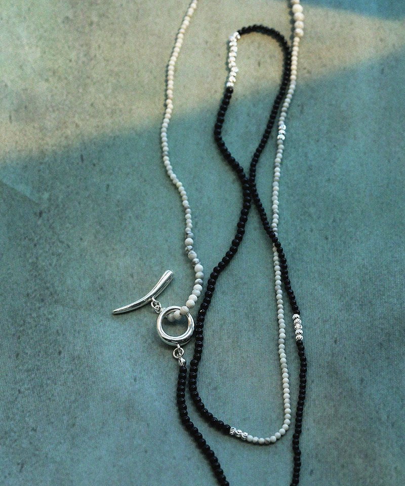 Long Y - shaped Necklace with Multi - Element Gemstones - floysun