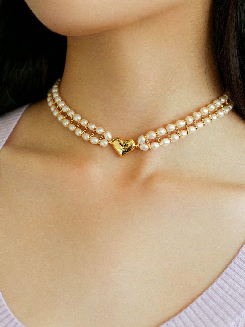 Love Choker Vintage Double Strand Pearls - floysun