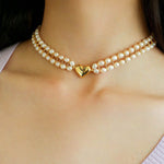 Love Choker Vintage Double Strand Pearls - floysun