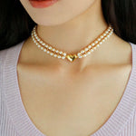 Love Choker Vintage Double Strand Pearls - floysun