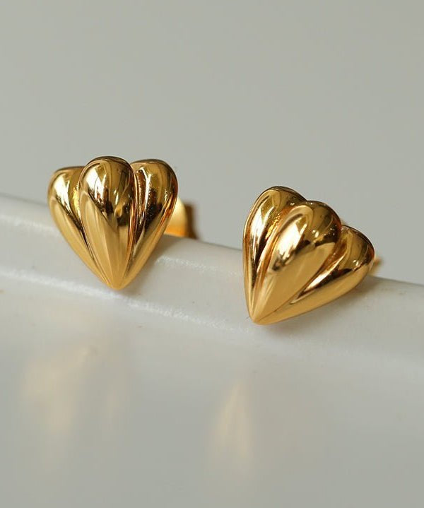 Love Heart Stud Earrings - floysun