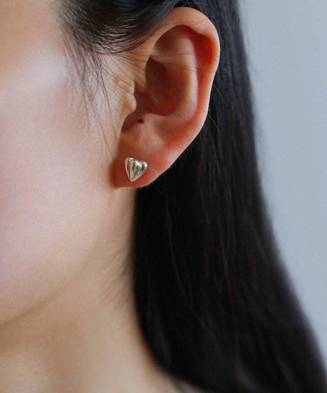 Love Heart Stud Earrings - floysun