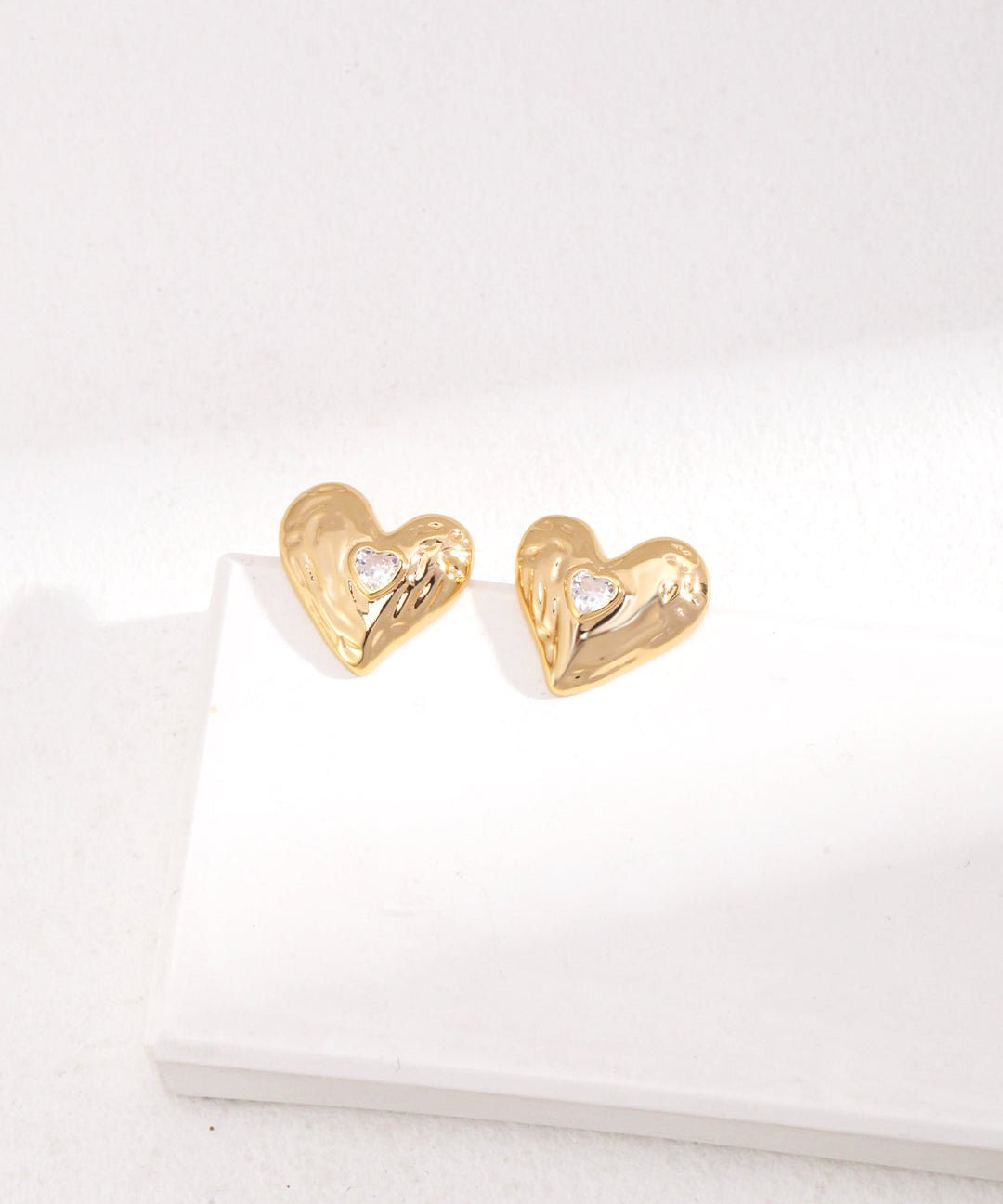 Love Heart Zircon Stud Earrings - floysun