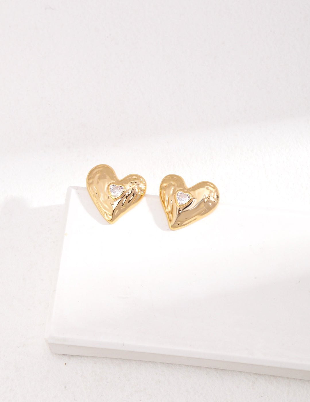 Love Heart Zircon Stud Earrings - floysun