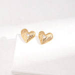 Love Heart Zircon Stud Earrings - floysun