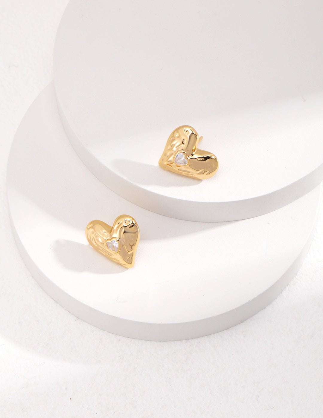 Love Heart Zircon Stud Earrings - floysun