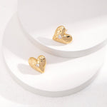 Love Heart Zircon Stud Earrings - floysun