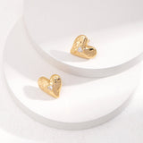 Love Heart Zircon Stud Earrings - floysun