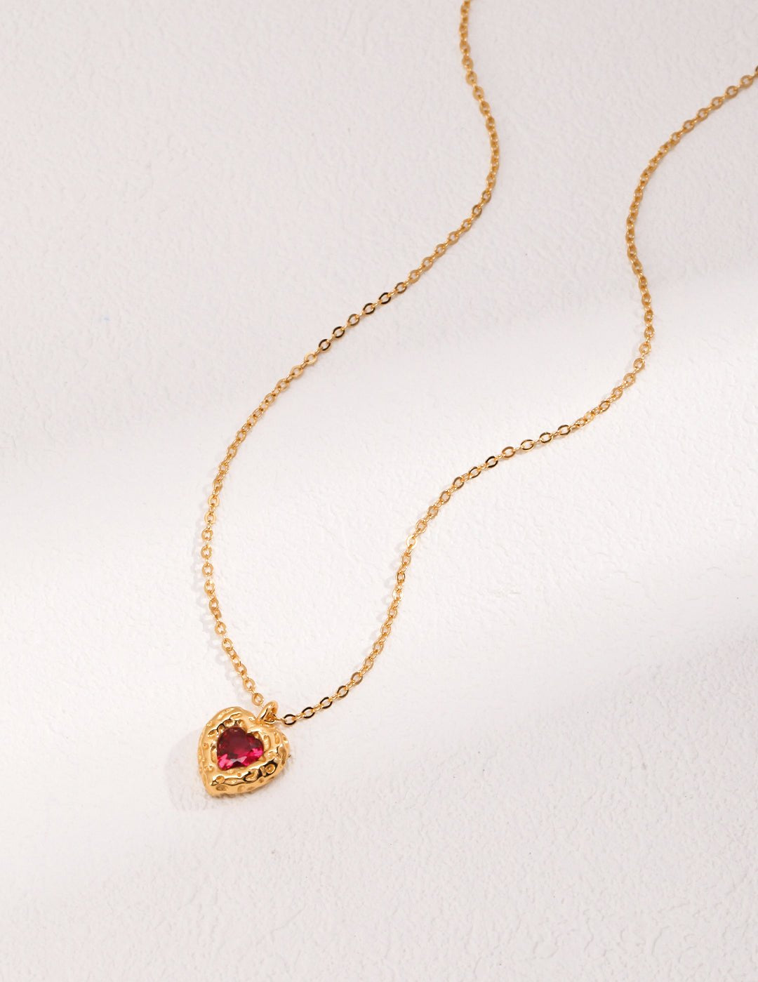 Love Zircon Pendant Chain Necklace - floysun