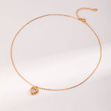 Love Zircon Pendant Chain Necklace - floysun