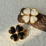 Lucky Clover Black Agate Brooch - floysun