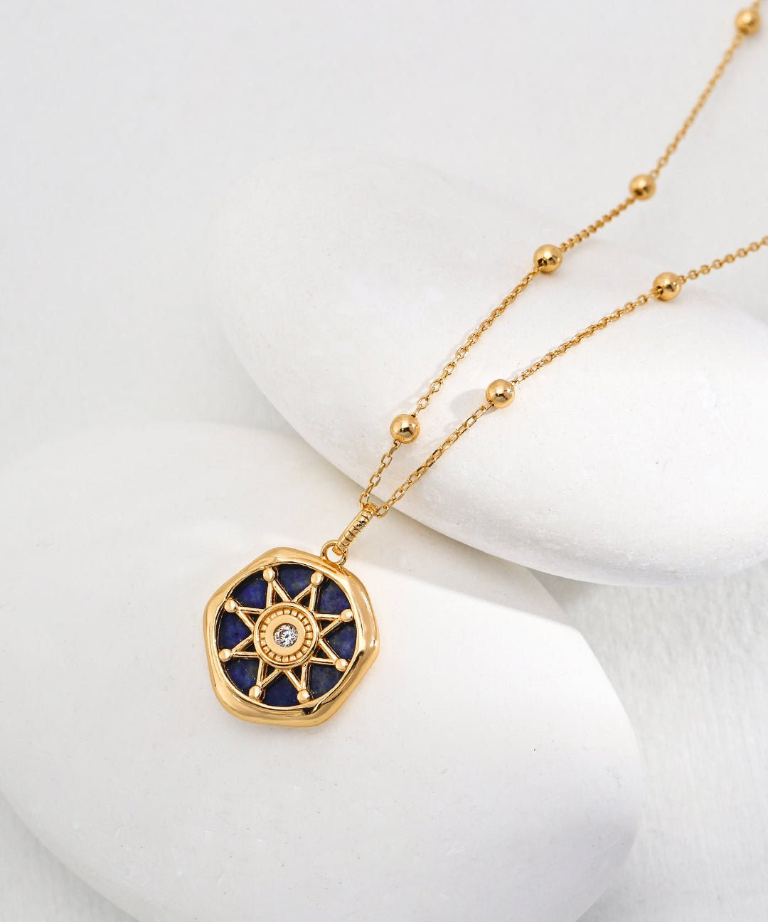 Lucky Star Gemstone Pendant Necklace - floysun