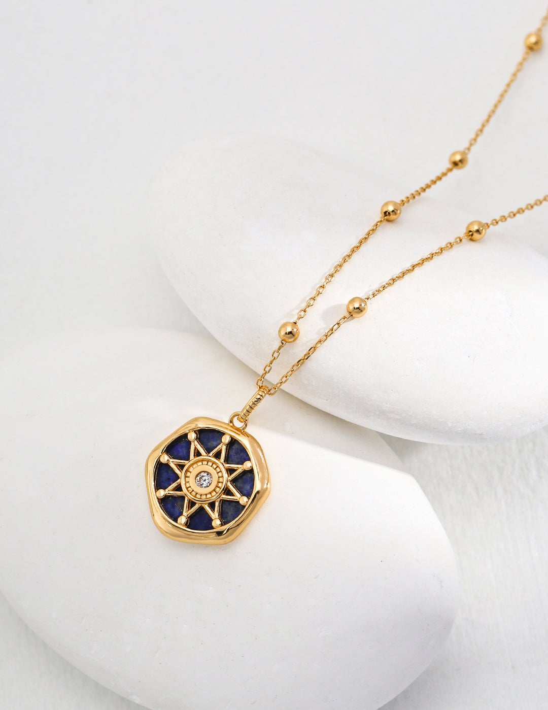 Lucky Star Gemstone Pendant Necklace - floysun