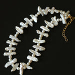 Lute Pearl Baroque Pearl Collar Chain Necklace - floysun