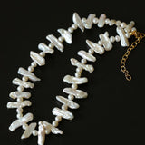 Lute Pearl Baroque Pearl Collar Chain Necklace - floysun