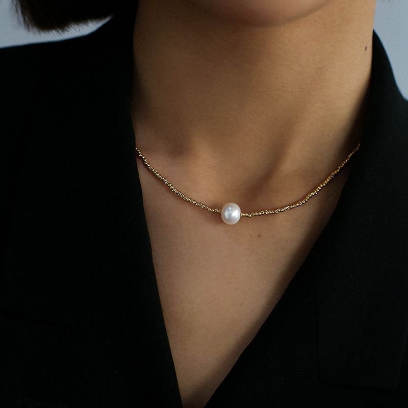 Luxurious Shiny Passepartout Freshwater Pearl Necklace - floysun