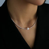 Luxurious Shiny Passepartout Freshwater Pearl Necklace - floysun