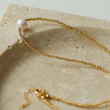 Luxurious Shiny Passepartout Freshwater Pearl Necklace - floysun