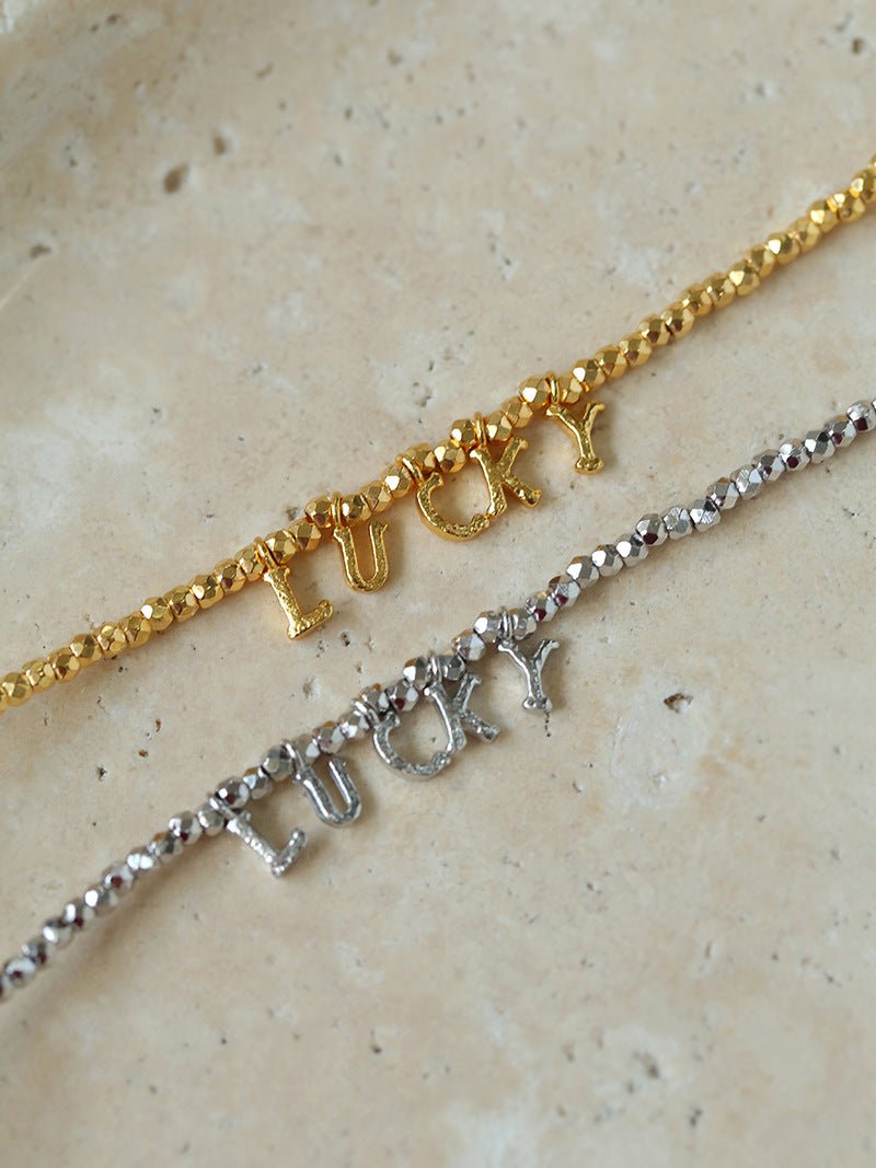 Luxurious Shiny Passepartout Lucky Letter Bracelet - floysun