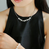 Luxury Shining Passepartout Crushed Baroque Pearl Bracelet - floysun