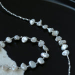 Luxury Shining Passepartout Crushed Baroque Pearl Necklace - floysun