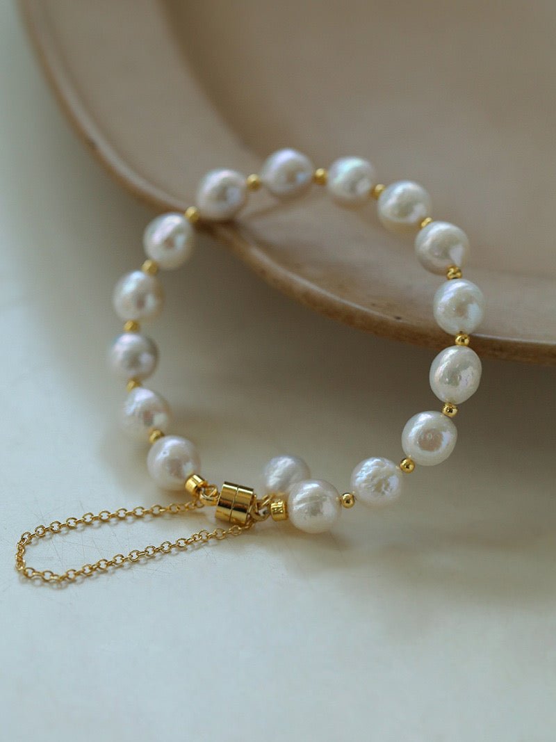 Magnetic Clasp Baroque Pearl Bracelet - floysun