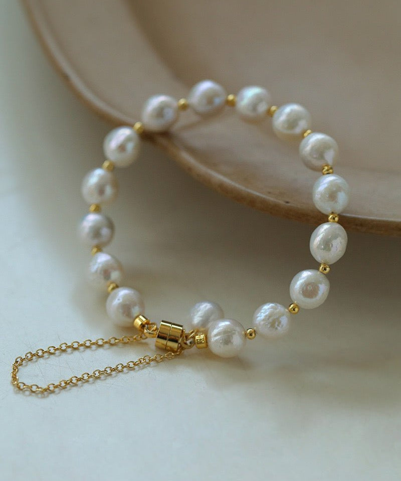 Magnetic Clasp Baroque Pearl Bracelet - floysun