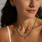 Malachite Radiance Zircon Chain Necklace - floysun